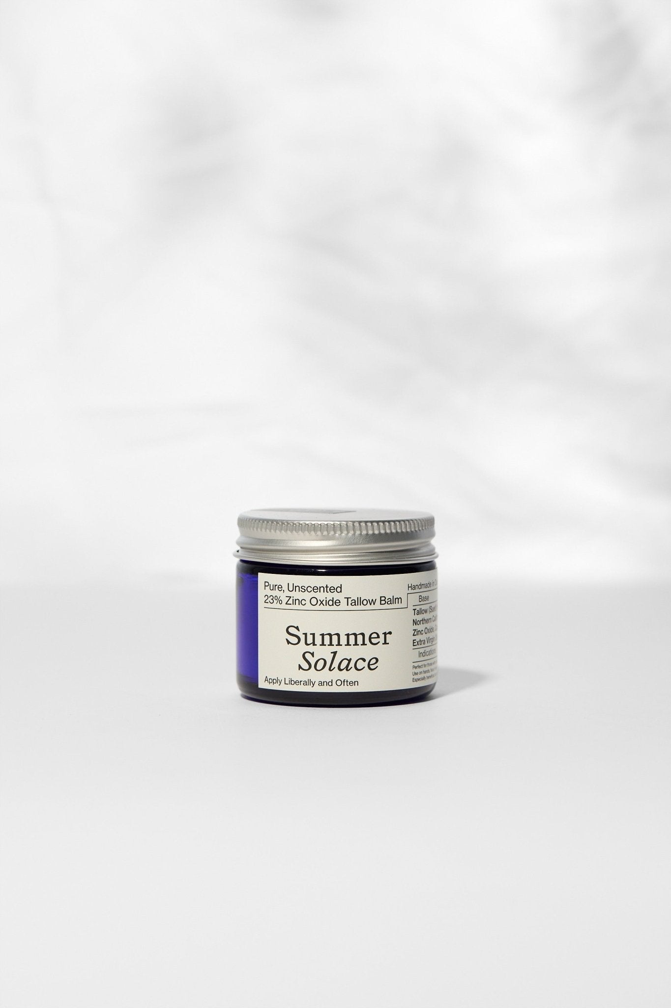 Mineral Zinc Tallow Balm • Pure Unscented • 23% Non-Nano Zinc (USP)