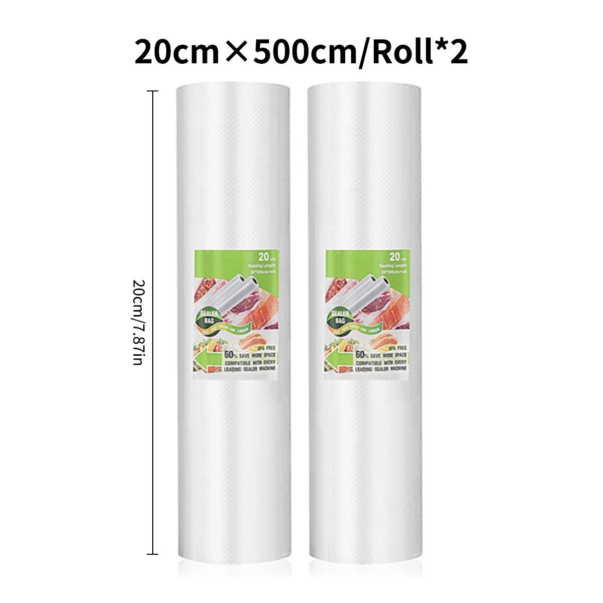 vacuum bags for food Vacuum Sealer bag Food Fresh Long Keeping 12+15+20+25+30cm*500cm Rolls/Lot bags for vacuum packer