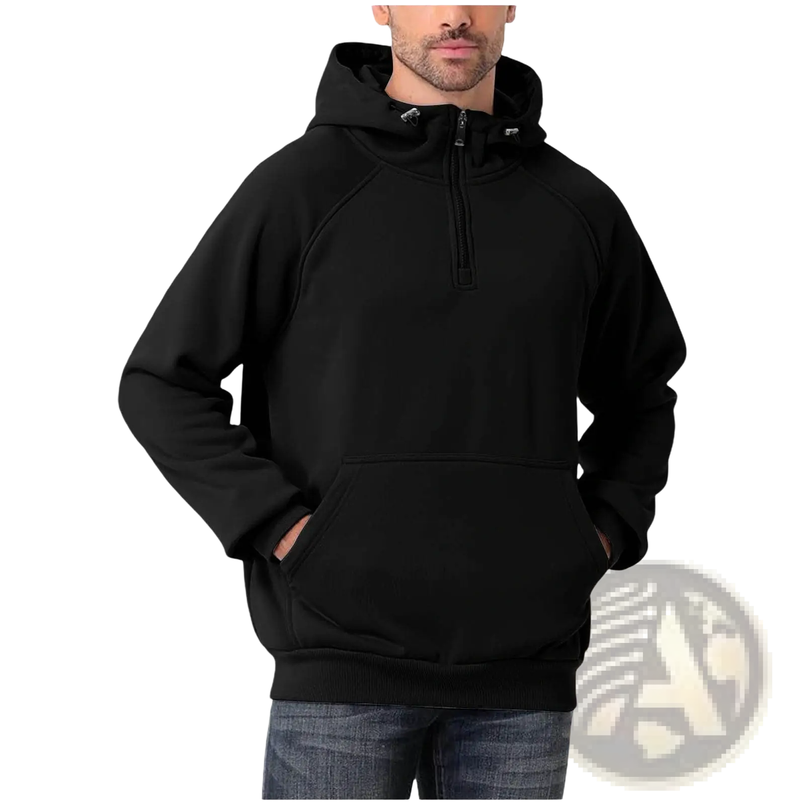 Men's Casual Multi Color Half Zip Pullover Hoodie
