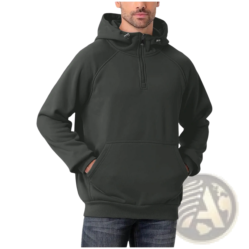 Men's Casual Multi Color Half Zip Pullover Hoodie