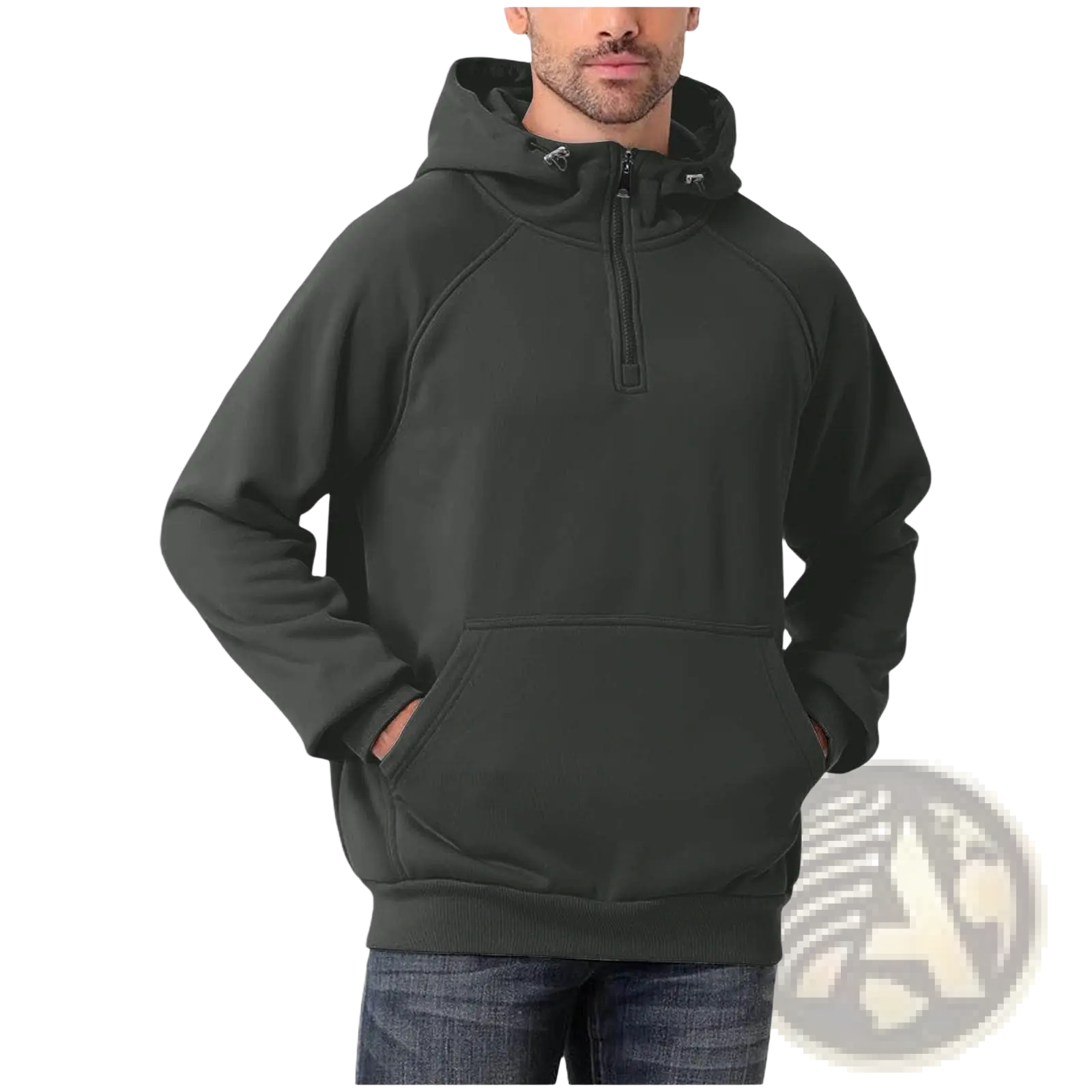 Men's Casual Multi Color Half Zip Pullover Hoodie