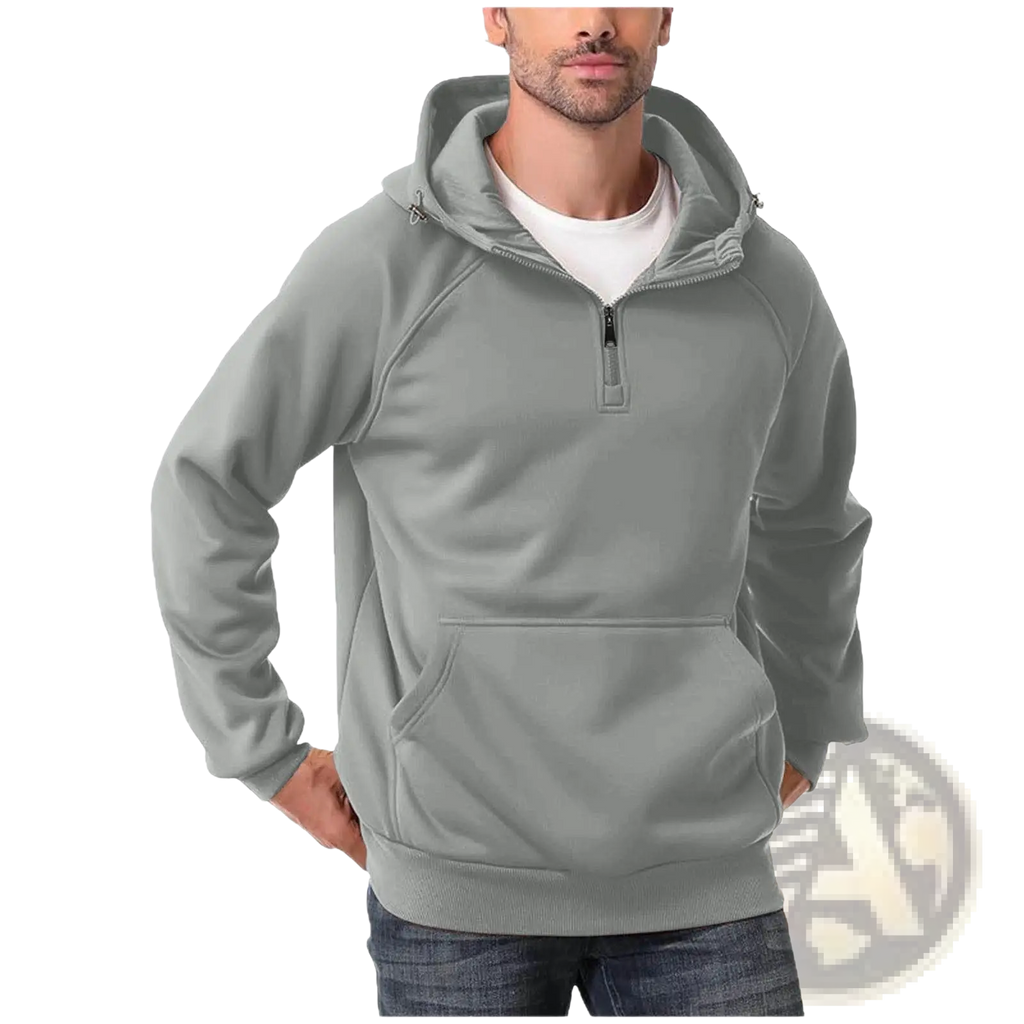 Men's Casual Multi Color Half Zip Pullover Hoodie