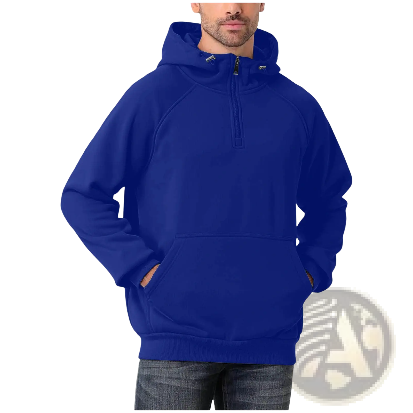 Men's Casual Multi Color Half Zip Pullover Hoodie