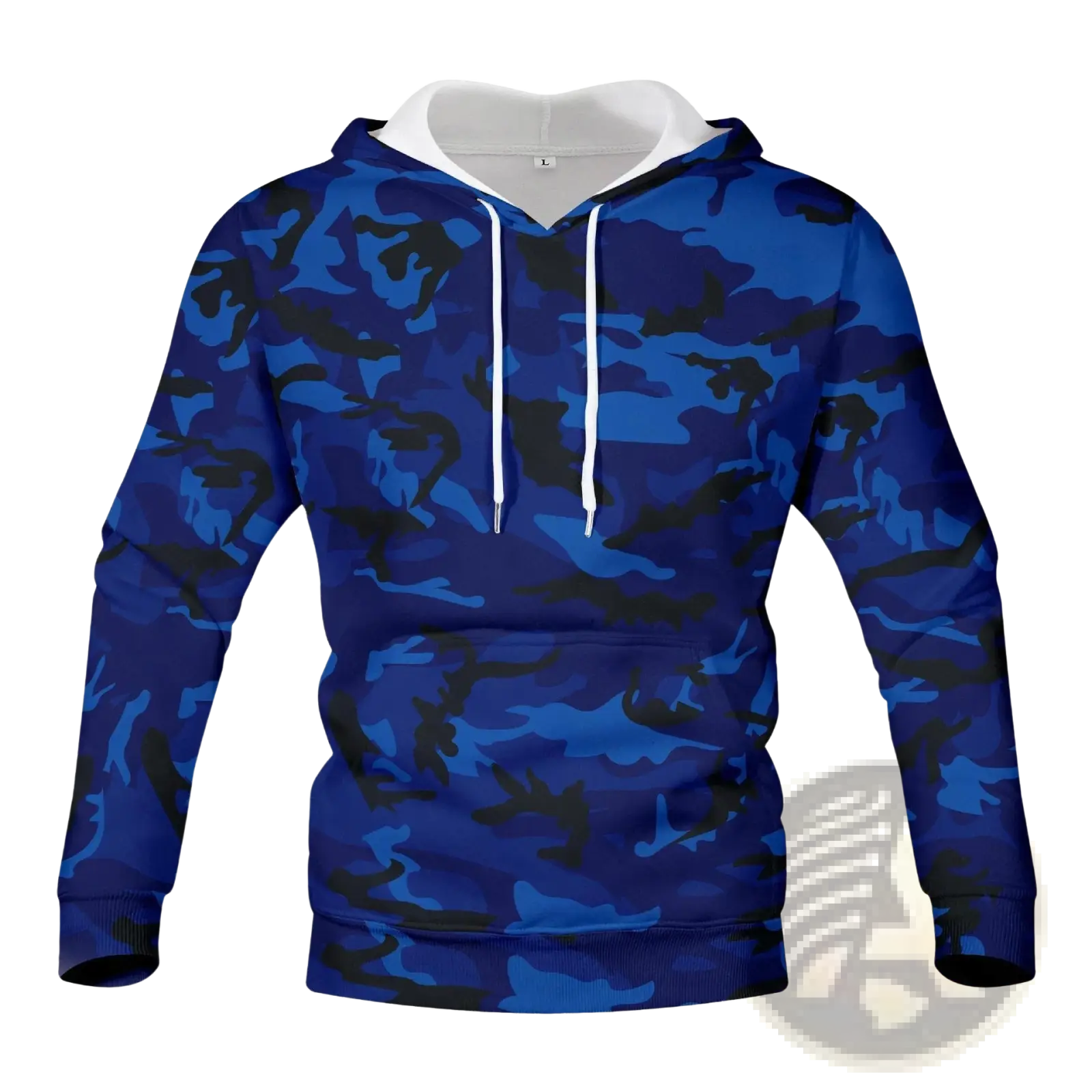 Men's Digital Camouflage Contrast Lining Pullover Hoodie