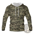 Men's Digital Camouflage Contrast Lining Pullover Hoodie